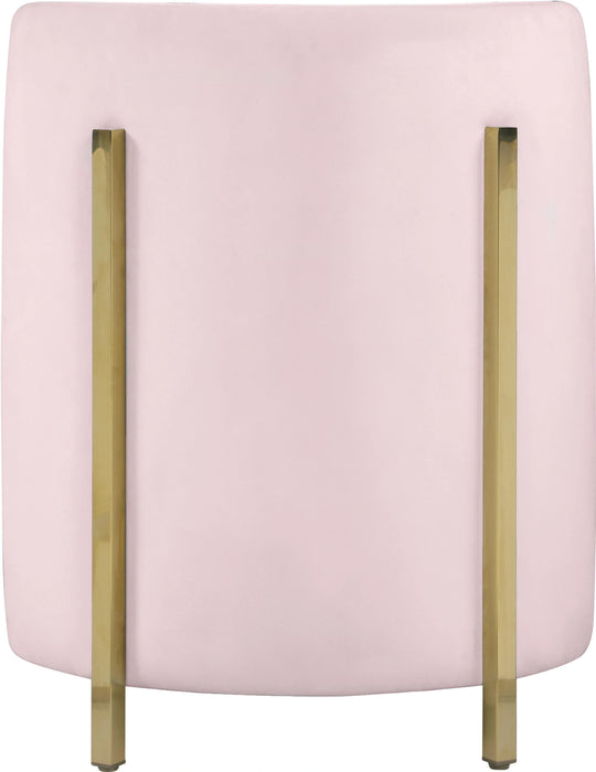 Rotunda Pink Velvet Accent Chair