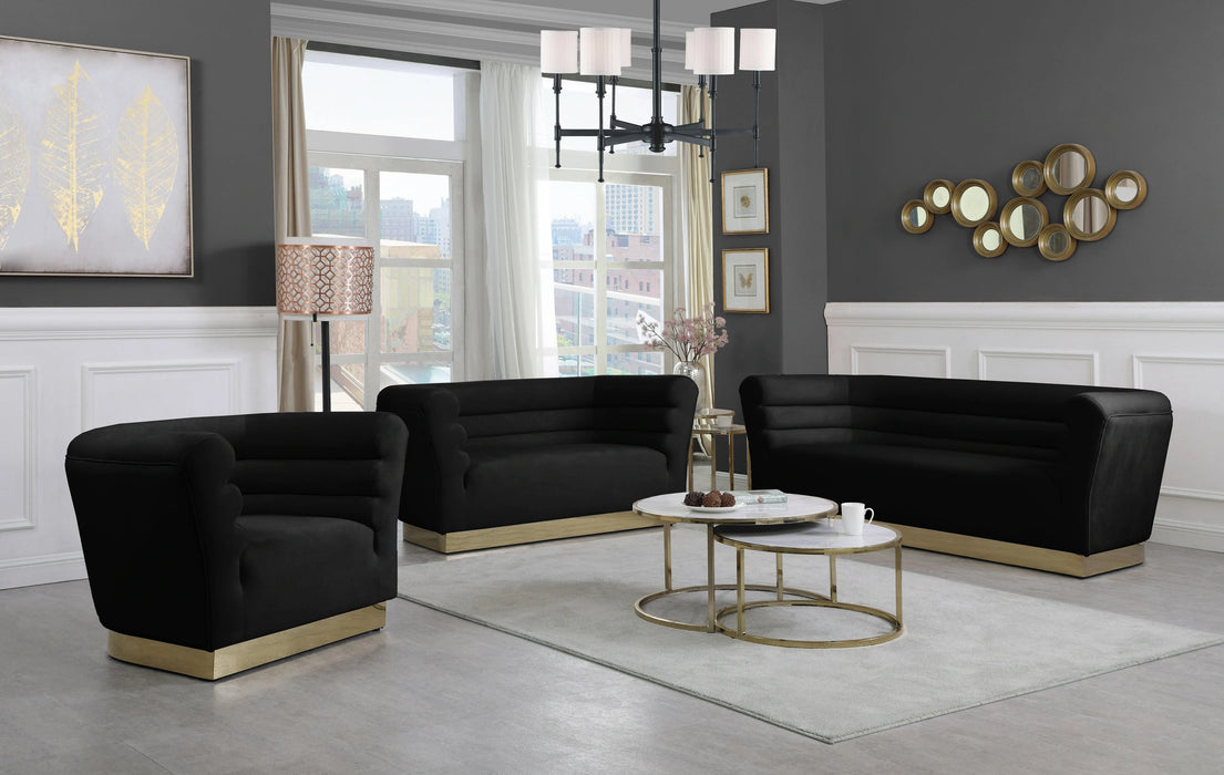 Bellini Black Velvet Chair