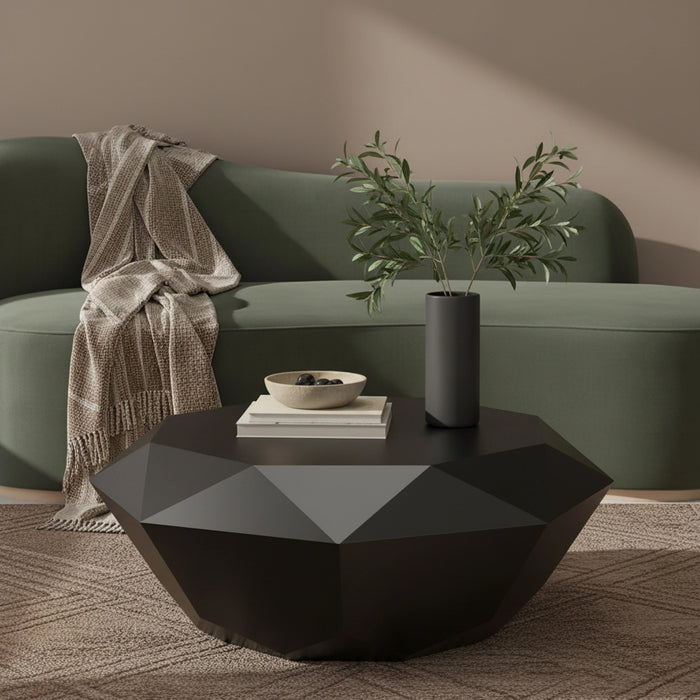 Gemma Matte Black Coffee Table