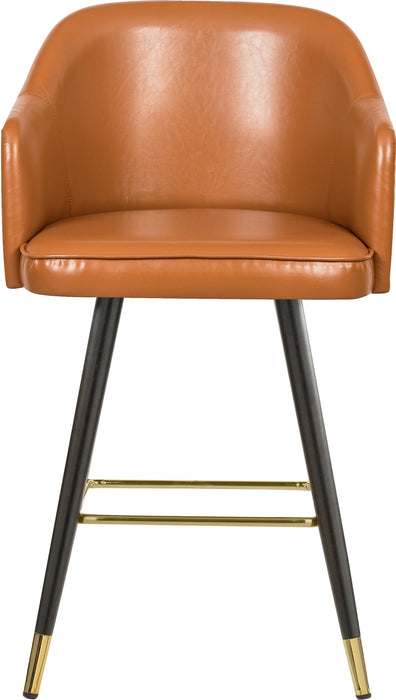 Barbosa Cognac Faux Leather Counter/Bar Stool