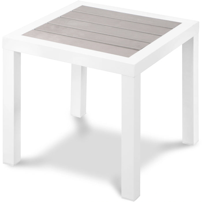 Nizuc Grey manufactured wood Outdoor Patio Aluminum End Table