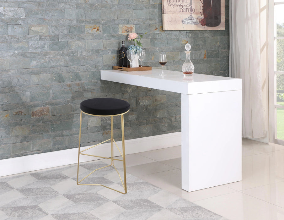 Tres Black Velvet Bar Stool