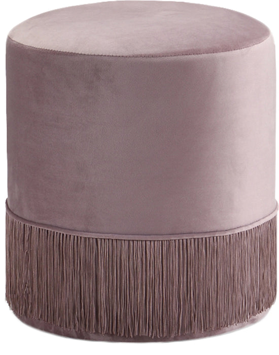 Teddy Pink Velvet Ottoman/Stool