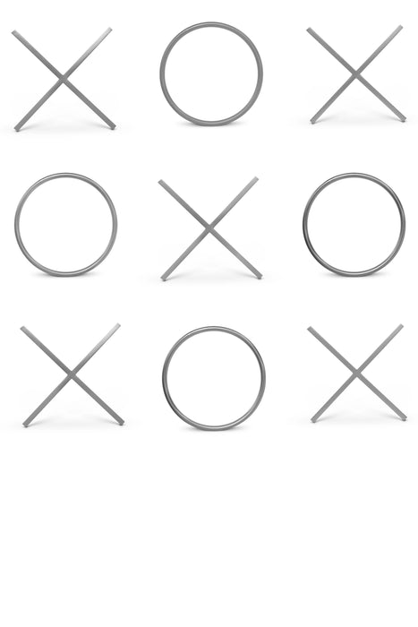 XOXO Chrome Stainless Steel Wall Decor