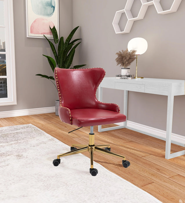 Hendrix Red Faux Leather Office Chair