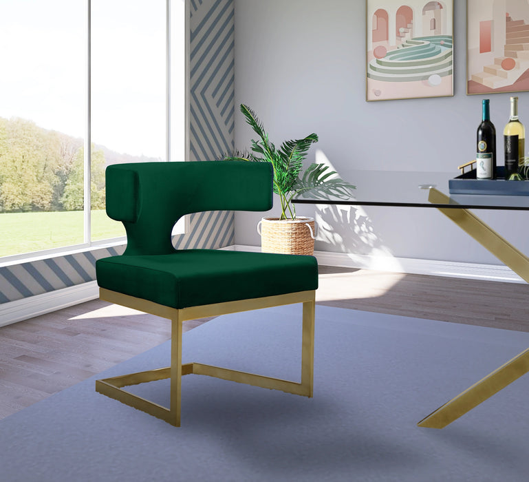 Alexandra Green Velvet Dining Chair