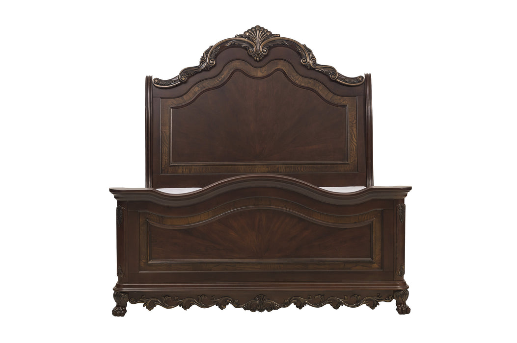 Deryn Park 4pc set (QB+NS+DR+MR) in Cherry/Metallic Accent - Traditional - 2243SL-1*4