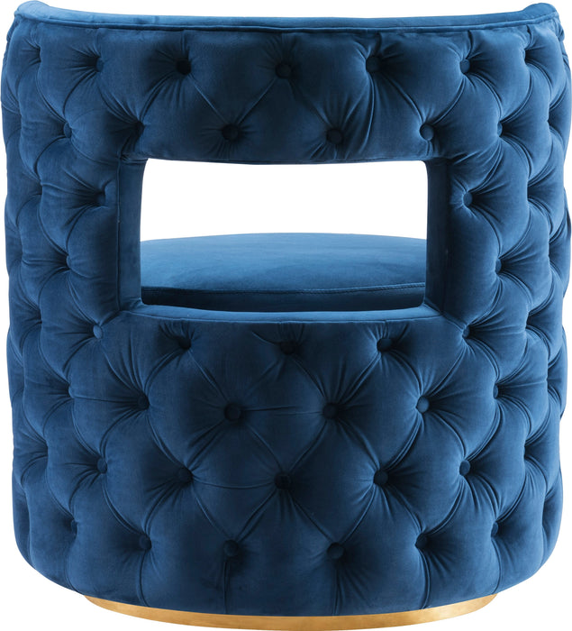 Theo Navy Velvet Accent Chair