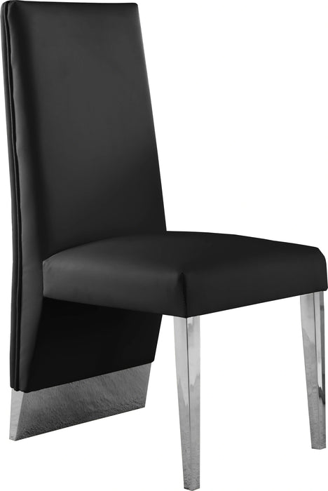 Porsha Black Faux Leather Dining Chair