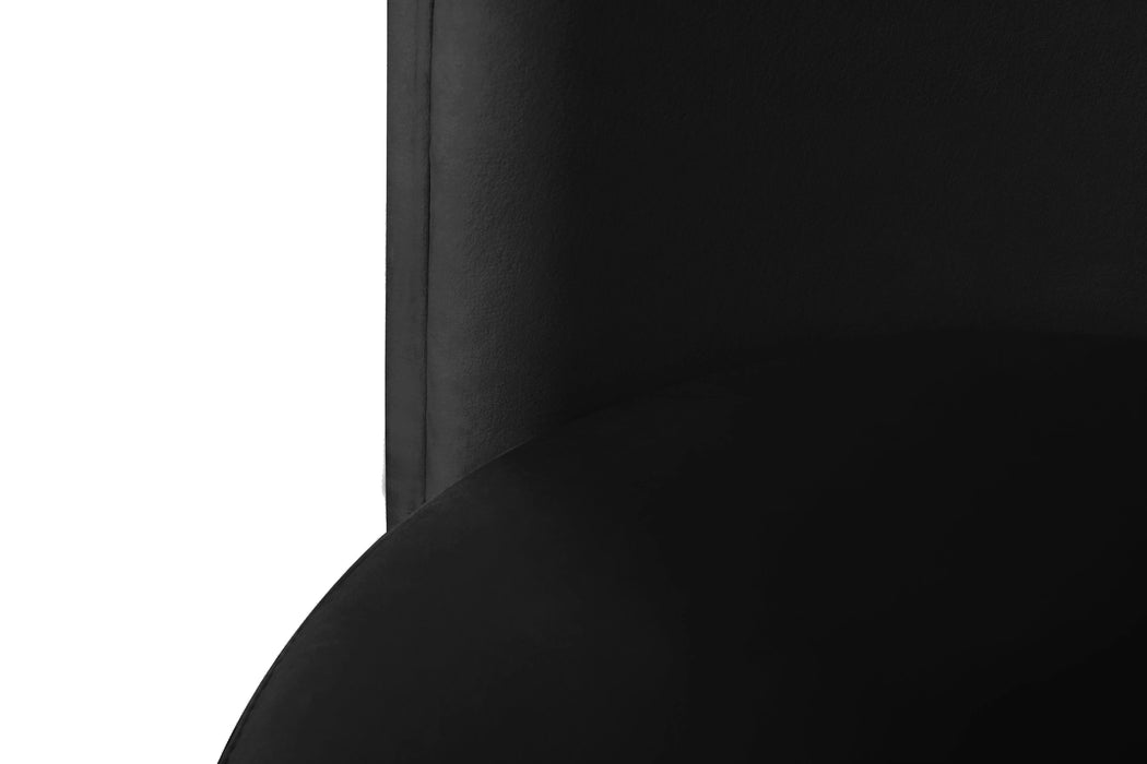 Rotunda Black Velvet Accent Chair