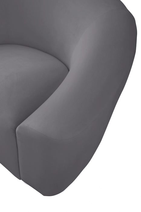 Riley Grey Velvet Loveseat