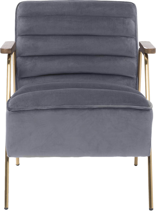 Woodford Grey Velvet Accent Chair