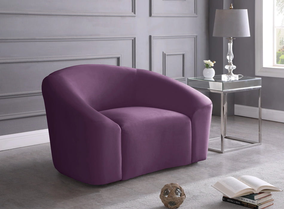 Riley Purple Velvet Chair