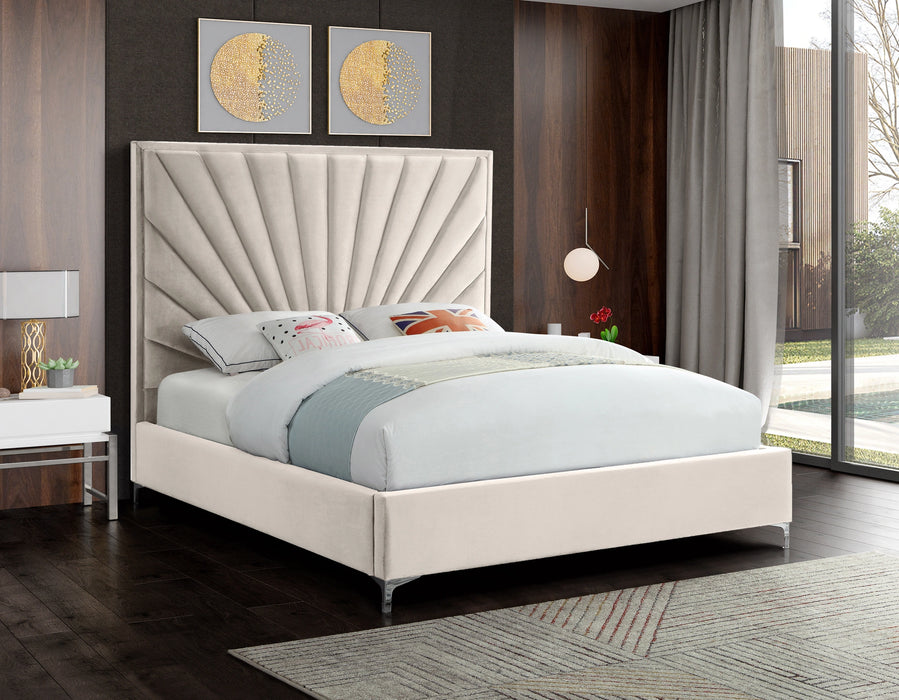 Eclipse Cream Velvet Full Bed