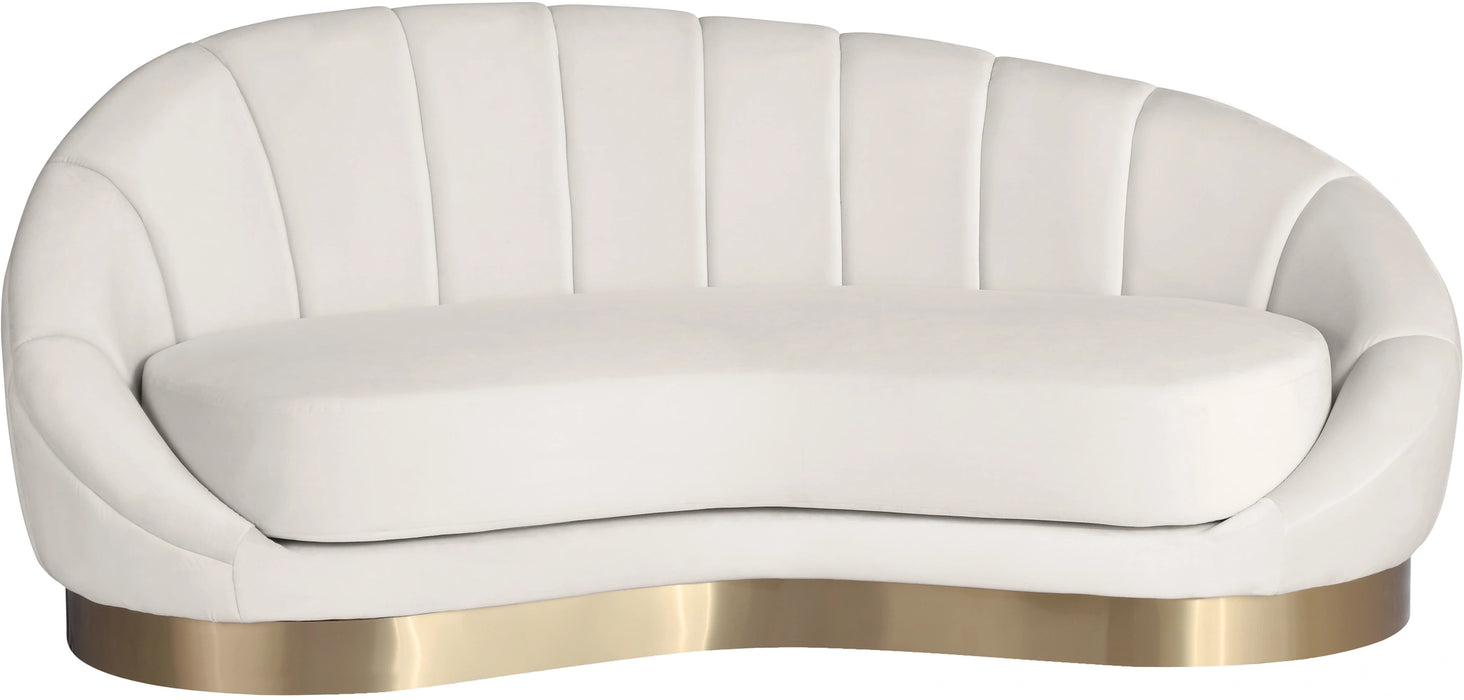 Shelly Cream Velvet Chaise