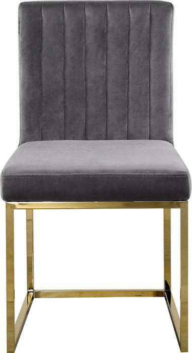 Giselle Grey Velvet Dining Chair