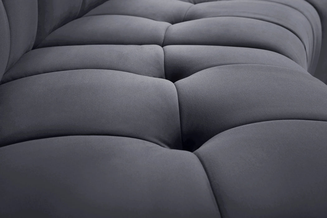 Limitless Grey Velvet 7pc. Modular Sectional