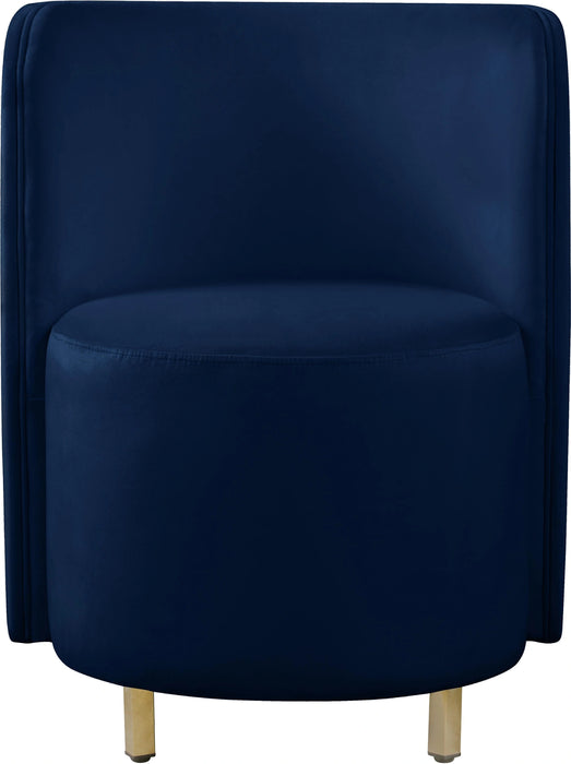 Rotunda Navy Velvet Accent Chair