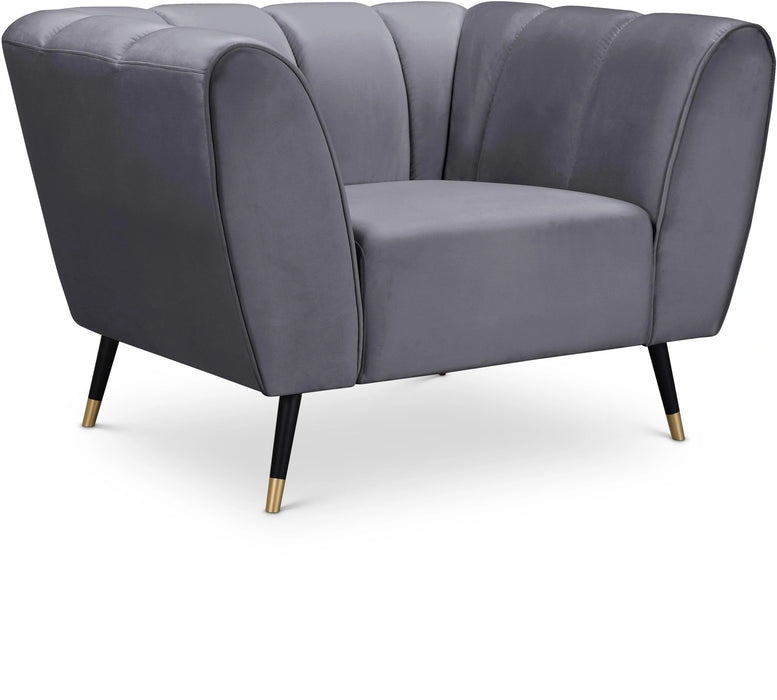 Beaumont Grey Velvet Chair
