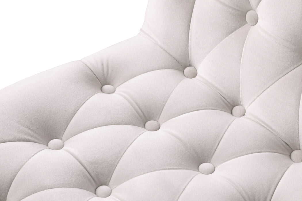 Curve Cream Velvet Dining Chair