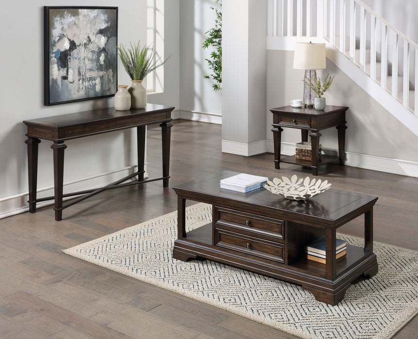 Tobias End Table in Espresso - 3681-04