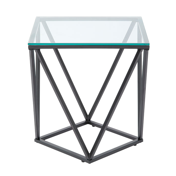 Luca End Table in Black - 3693-04