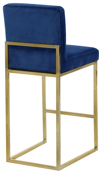 Giselle Navy Velvet Stool