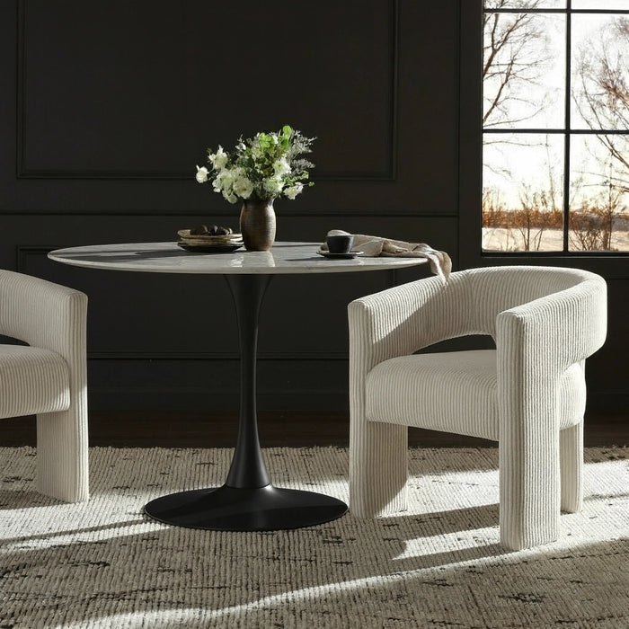 Tulip Matte Black Dining Table