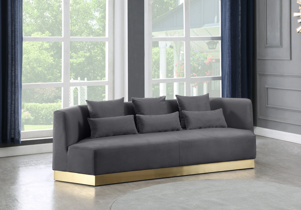 Marquis Grey Velvet Sofa