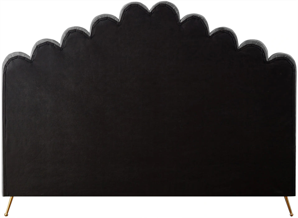 Lily Grey Velvet King Bed