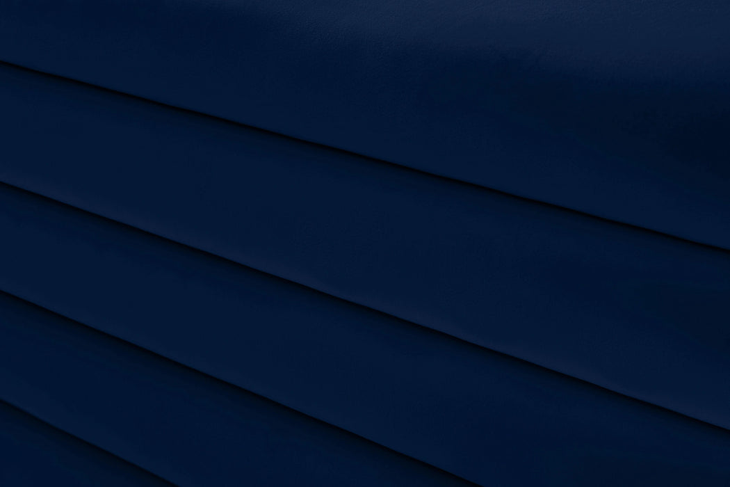 Lorenzo Navy Velvet Ottoman