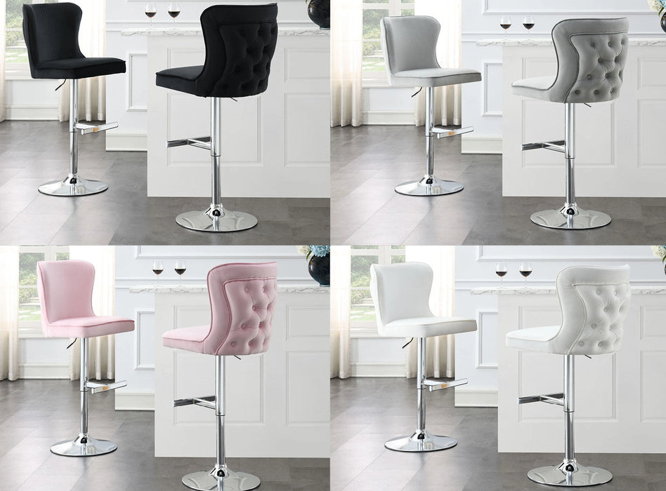 Amelia PINK VELVET BAR STOOL - ST110-PNK