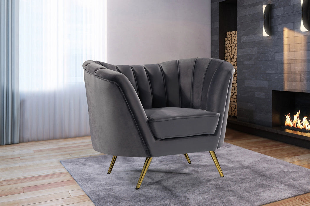 Margo Grey Velvet Chair