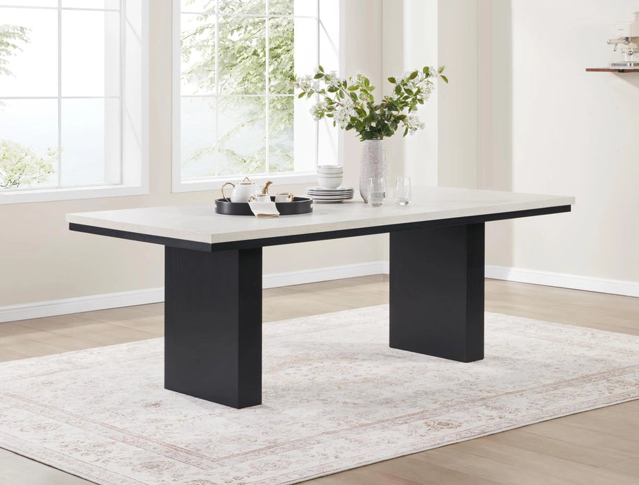 Black/Vory White Dining Uph Side Chair