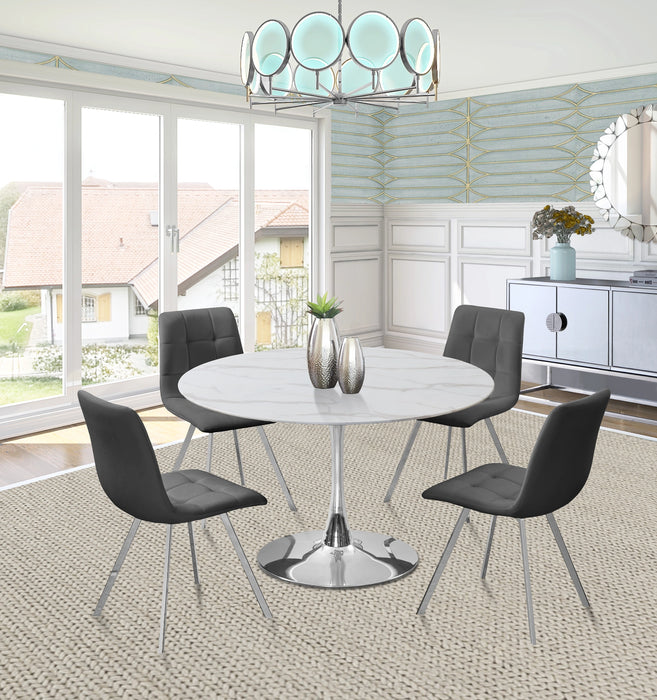 Annie Grey Velvet Dining Chair
