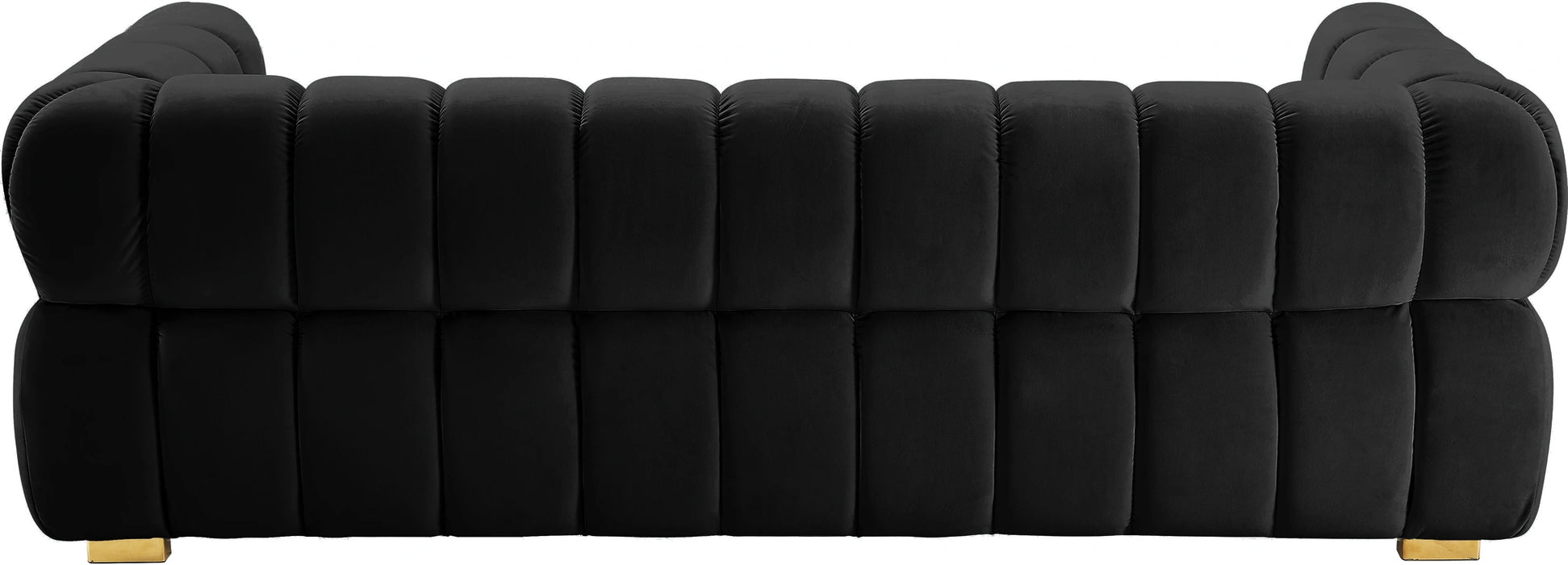 Gwen Black Velvet Sofa