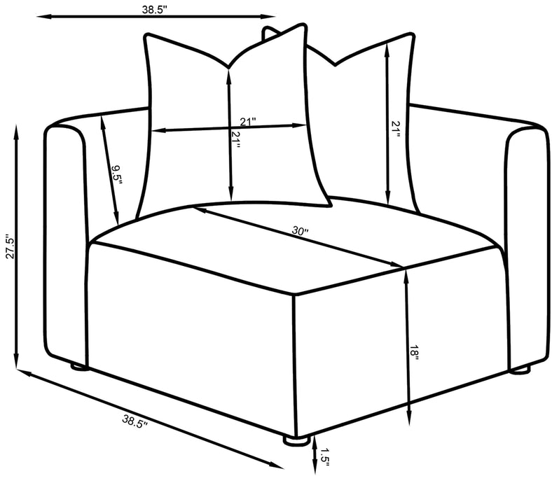 Jennifer Upholstered Corner Chair