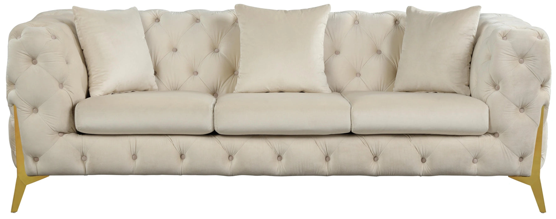 Kingdom Cream Velvet Sofa