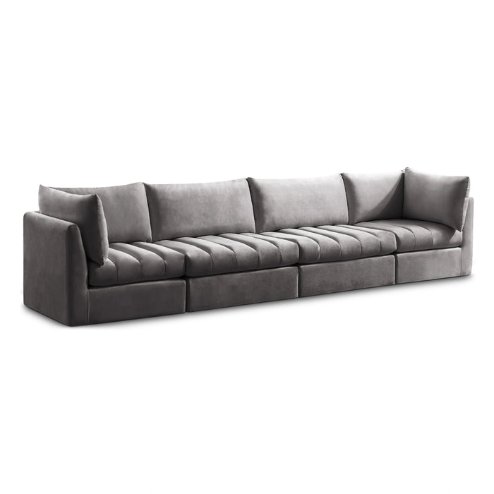 Jacob Grey Velvet Modular Sofa