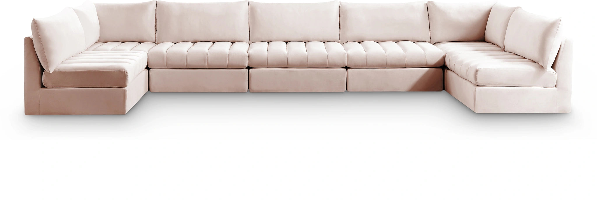 Jacob Pink Velvet Modular Sectional