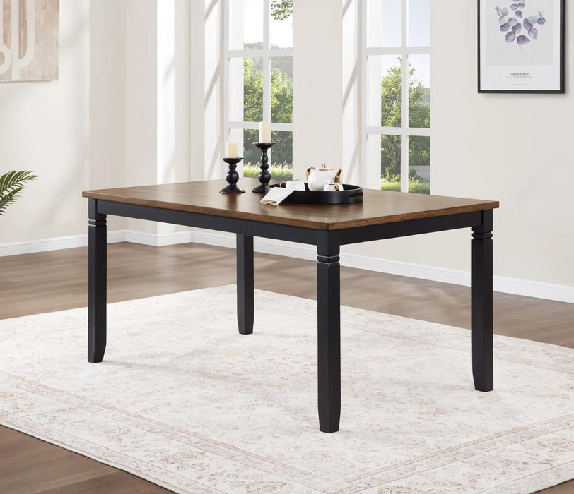 Black/Dark Brown Dining Table & 4 Chairs, Must Be Sold With Bench