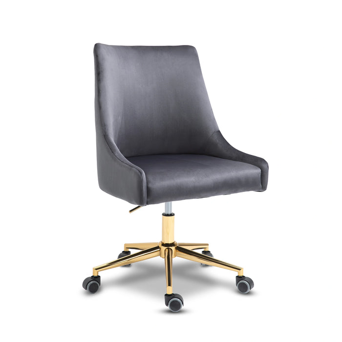 Karina Grey Velvet Office Chair