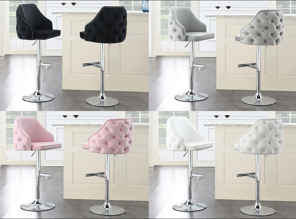Alma PINK VELVET BAR STOOL - ST105-PNK