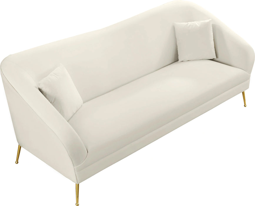 Hermosa Cream Velvet Sofa