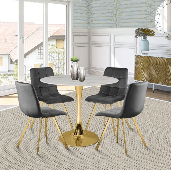 Tulip Gold Dining Table (3 Boxes)