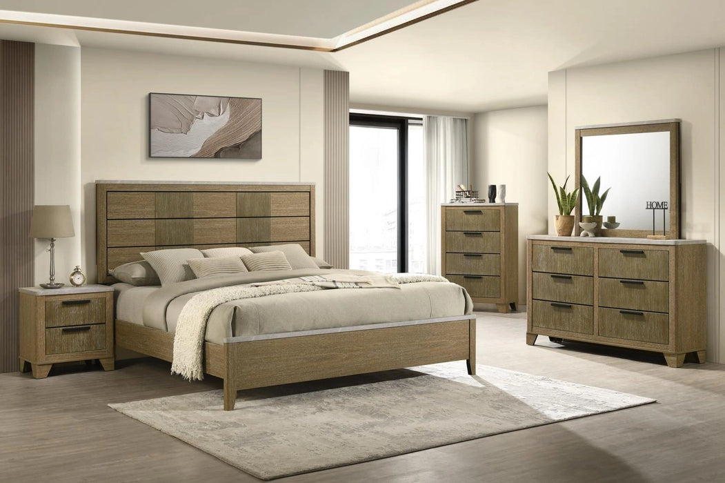 Queen Bed Frame - Dresser - Mirror - Chest - Nightstand