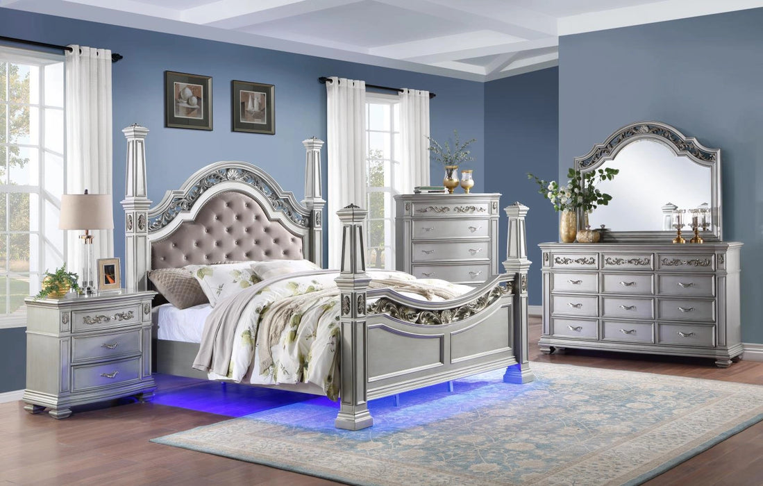 B062 Bed Frame-Dresser-Mirror-Chest-Nightstand
