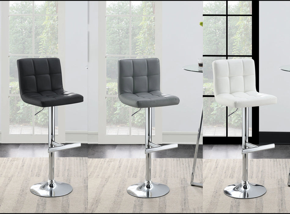 Ariel GRAY LEATHER PU BAR STOOL - ST140-GRY