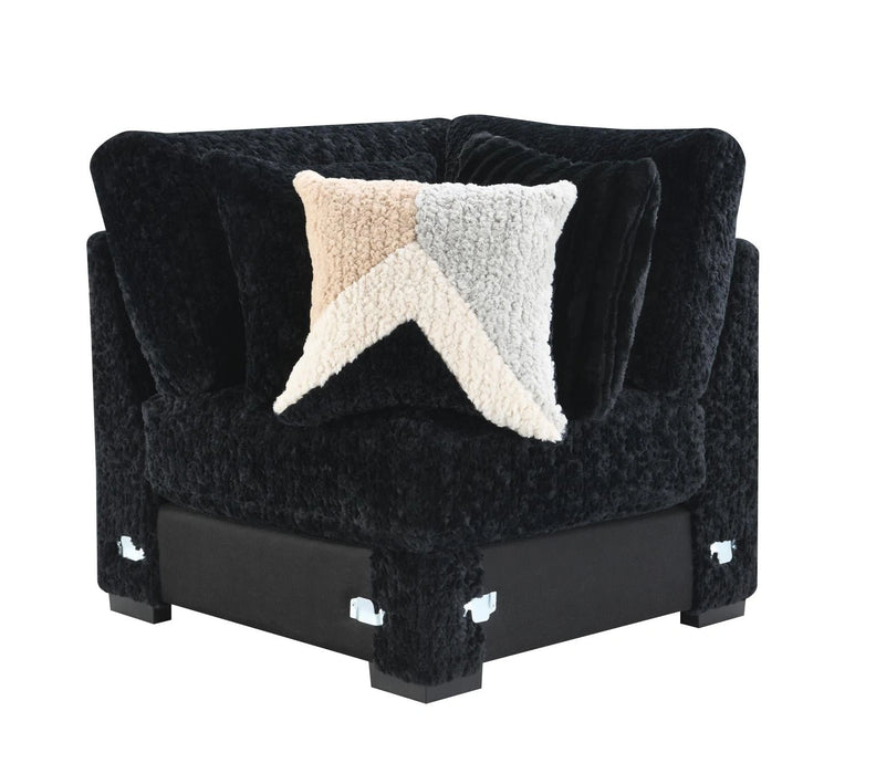 Black Corduroy Loveseat