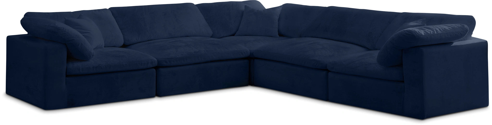 Cozy Navy Velvet Cloud Modular Sectional